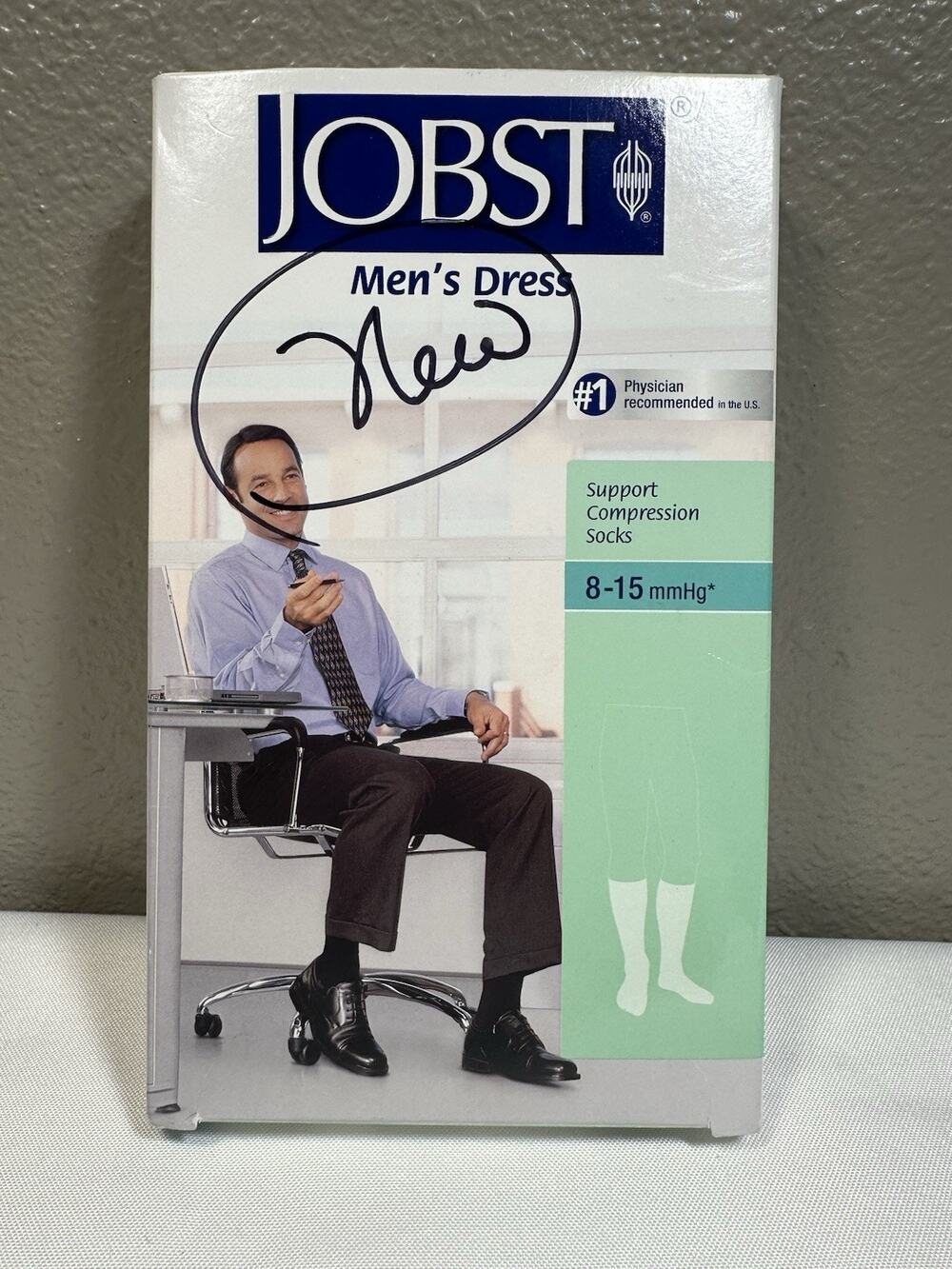 JOBST men's Dress 8-15 mmHg Knee High Support Socks Size L Large Compression